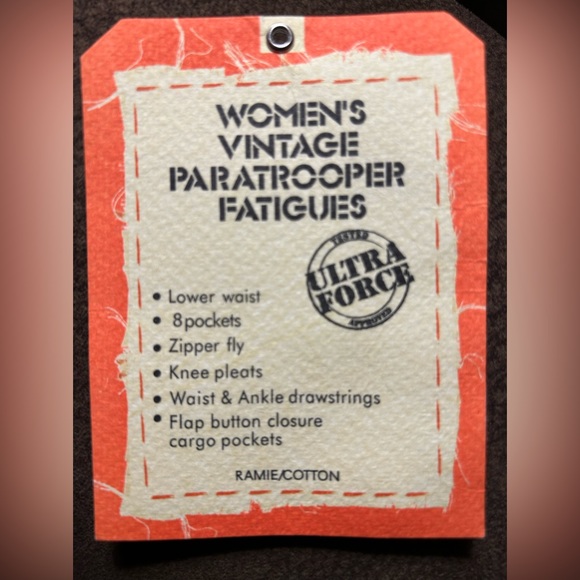 ROTHCO Women’s Vintage look paratrooper fatigue pants. - Picture 2 of 12